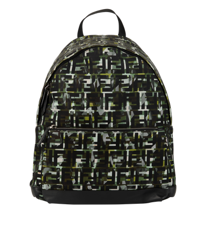 Logo & Abstract Print Backpack, front view